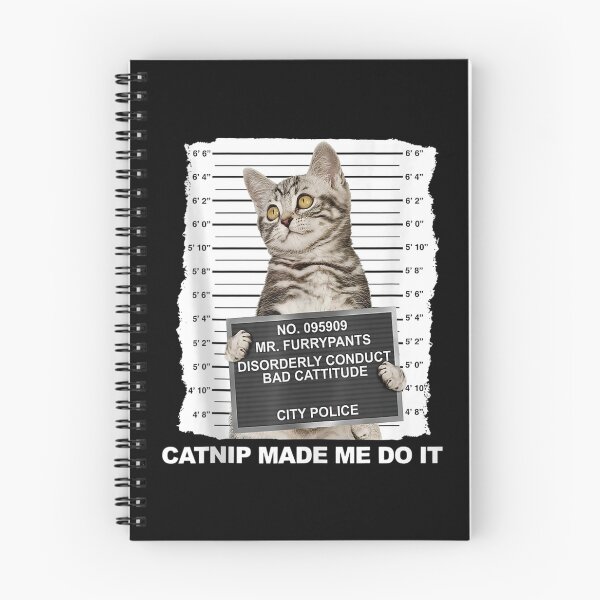 Item preview, Catnip Made Me Do It Tee Funny Cat Mugshot Kitten Cattitude Tank Top designed and sold by GodivaShop.