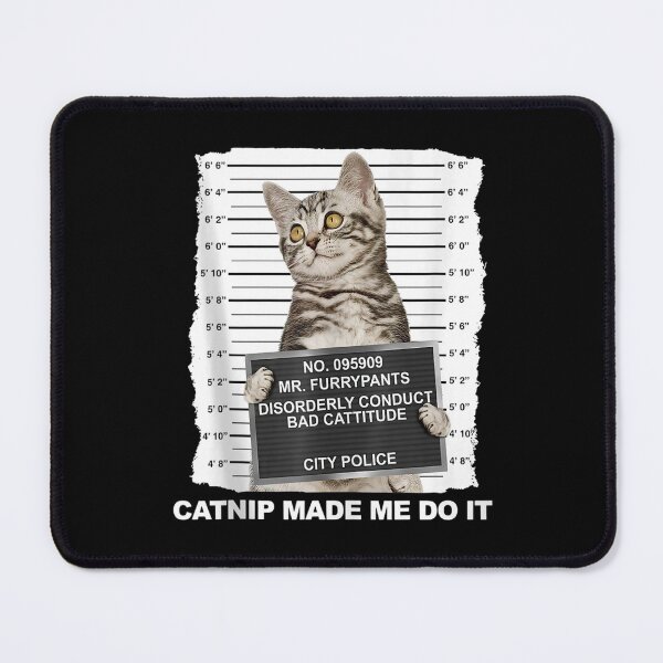 Item preview, Catnip Made Me Do It Tee Funny Cat Mugshot Kitten Cattitude Tank Top designed and sold by GodivaShop.