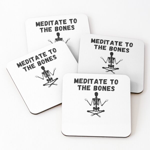 Item preview, Meditating Skeleton for Halloween yoga to the bones design designed and sold by PODI-Art.