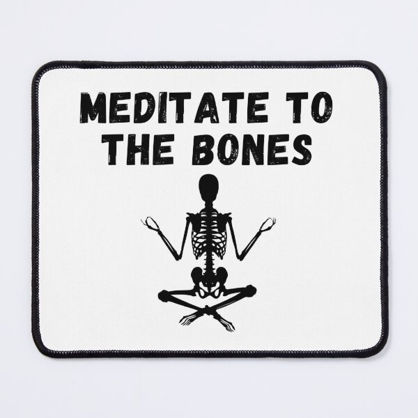 Item preview, Meditating Skeleton for Halloween yoga to the bones design designed and sold by PODI-Art.