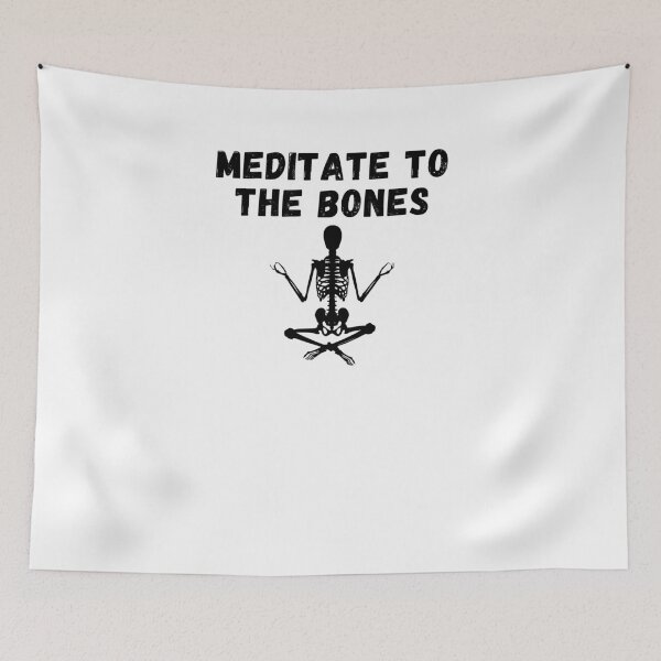 Item preview, Meditating Skeleton for Halloween yoga to the bones design designed and sold by PODI-Art.