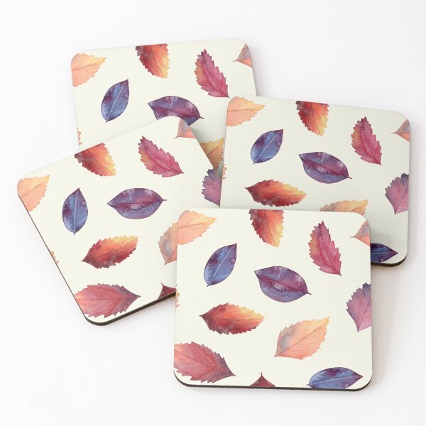 Item preview, Burgundy and Blue autumn Leaves designed and sold by Lyubava.