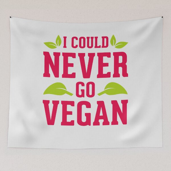 Item preview, I Could Never Go Vegan designed and sold by Genjitsu-Art.