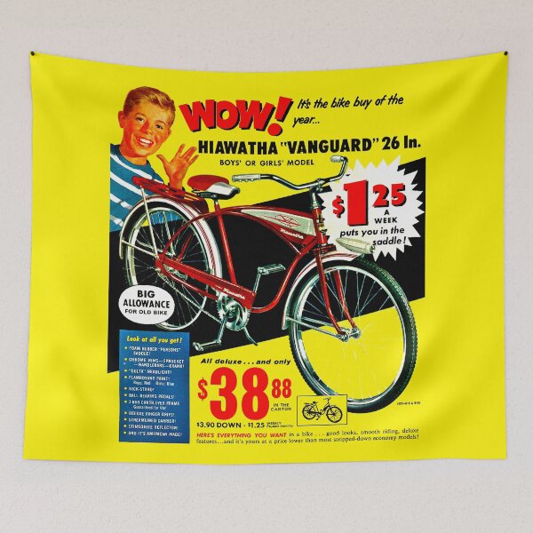 Item preview, HIAWATHA VANGUARD BICYCLE BIKE - ADVERT designed and sold by ThrowbackAds.
