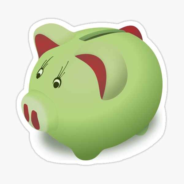 Item preview, Piggy bank art to save designed and sold by greengoodnich.