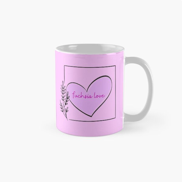 Artikelvorschau, FUCHSIA LOVE #12 (Herz Strichzeichnung mit weißem Hintergrund) entworfen und verkauft von EllieMonroe.