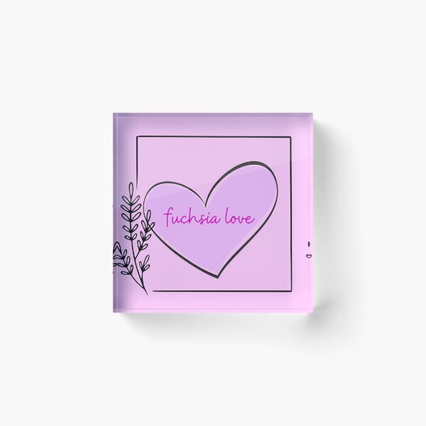 Item preview, FUCHSIA LOVE #12  (Heart Line Drawing w/ white background) designed and sold by EllieMonroe.