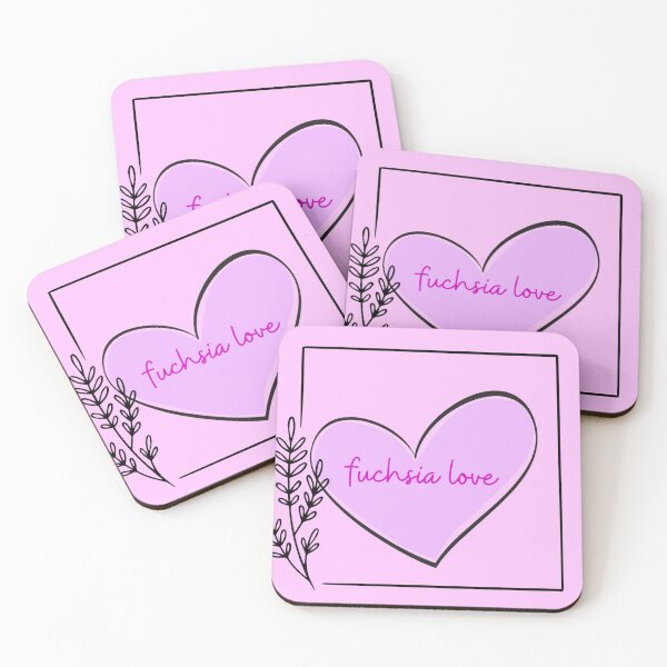 Item preview, FUCHSIA LOVE #12  (Heart Line Drawing w/ white background) designed and sold by EllieMonroe.
