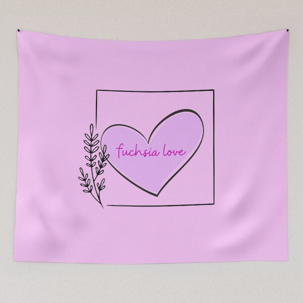 Item preview, FUCHSIA LOVE #12  (Heart Line Drawing w/ white background) designed and sold by EllieMonroe.