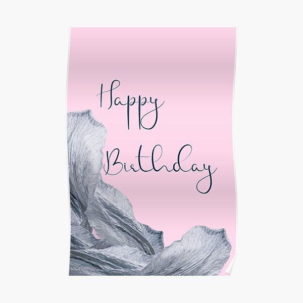Happy Birthday - Elegant Minimalistic Happy Birthday Design Botanical  Background