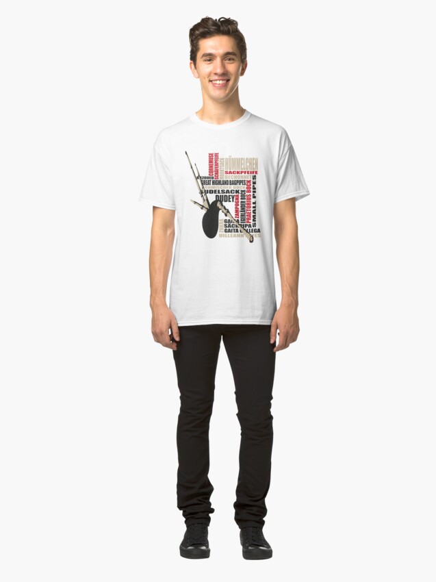 Alternate view of Sackpfeifen Textwolke Classic T-Shirt