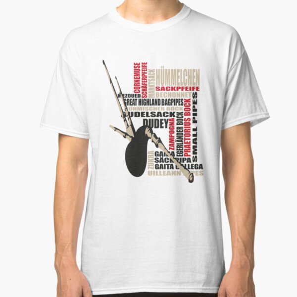 Sackpfeifen Textwolke Classic T-Shirt
