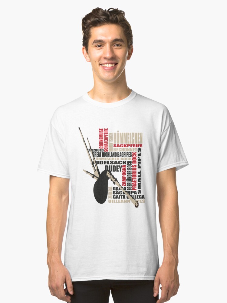 Alternate view of Sackpfeifen Textwolke Classic T-Shirt