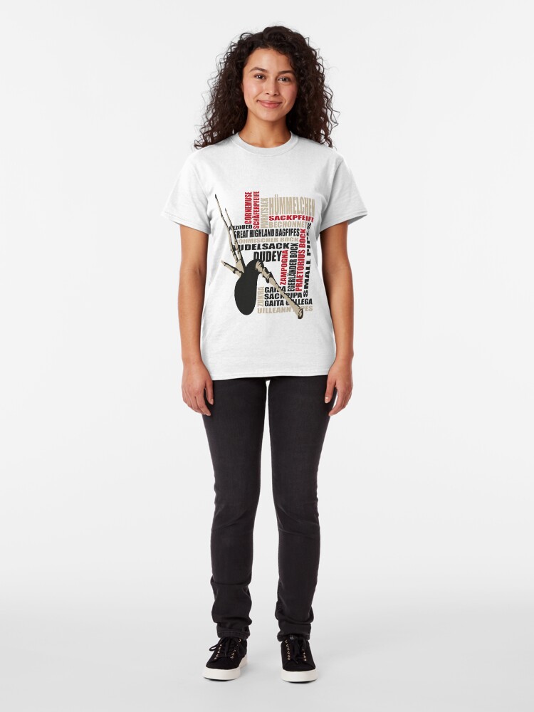 Alternate view of Sackpfeifen Textwolke Classic T-Shirt
