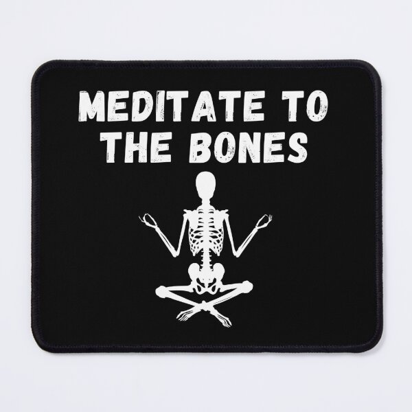 Item preview, Meditating Skeleton for Halloween yoga to the bones design designed and sold by PODI-Art.