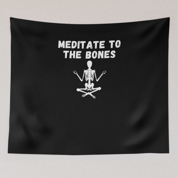Item preview, Meditating Skeleton for Halloween yoga to the bones design designed and sold by PODI-Art.