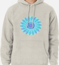 Pfau versieht Mandala mit Federn Hoodie