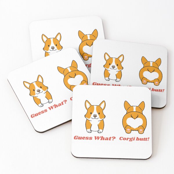 Artikelvorschau, Zweiseitige Vermutung, was? Corgi-Hintern! Komisch entworfen und verkauft von funnylifeusa.