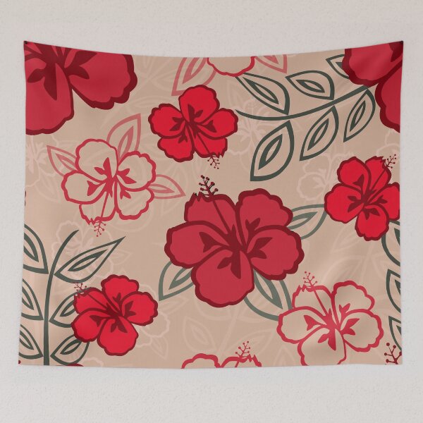Item preview, Red Hawaiian Hibiscus Pattern designed and sold by JannaSalak.