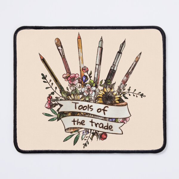 Item preview, Tools of the trade, drawing, creation, poet, writer, artist, watercolor style designed and sold by Collagedream.