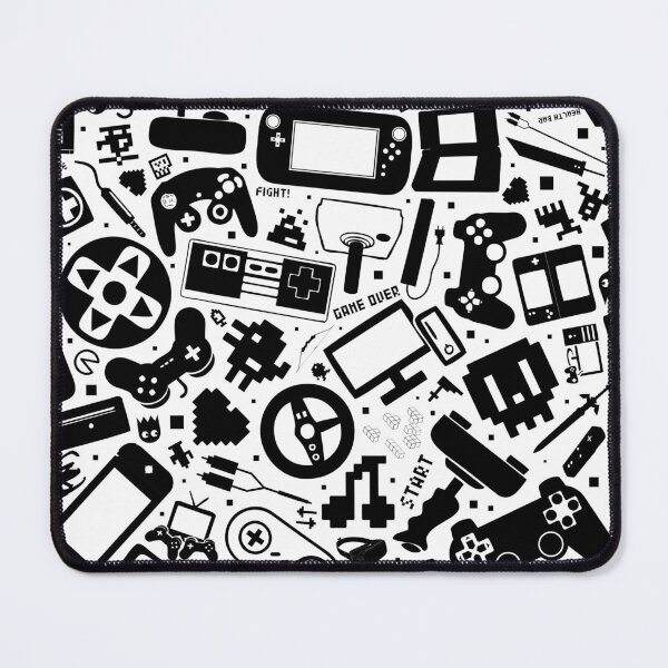 Item preview, Video Gamer Pattern Black and White designed and sold by Jarrod Vandenberg.