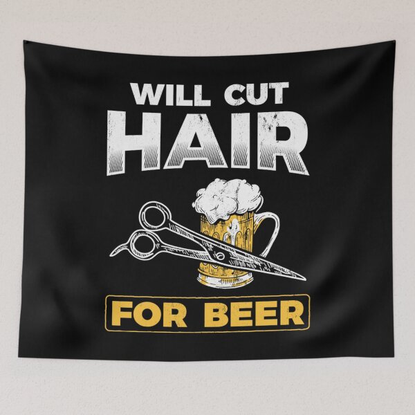 Item preview, Will Cut Hair For Beer Barber Hair Hairdresser Pullover Hoodie designed and sold by AdonisShop.