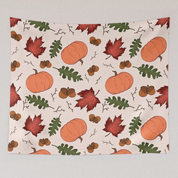 Item preview, Autumn Pattern w/pumpkin, acorn, maple leaves designed and sold by OblivionByK.