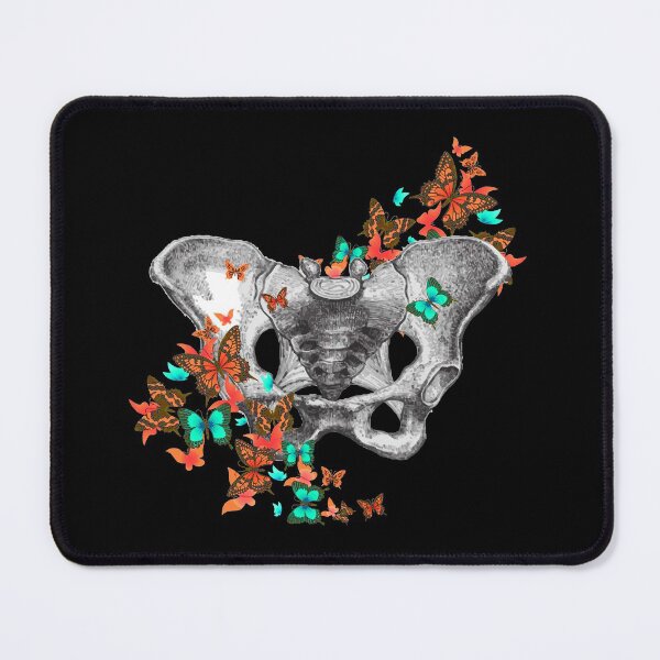 Item preview, female bones of the pelvis, colorful butterflies, Feminism, anatomy, anatomical art, daisy  designed and sold by Collagedream.