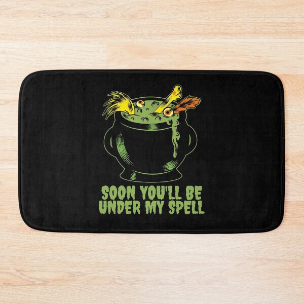 Item preview, Funny halloween design of a witches cauldron and a witch's brew, with the text soon you'll be under my spell. designed and sold by NobelFashion.