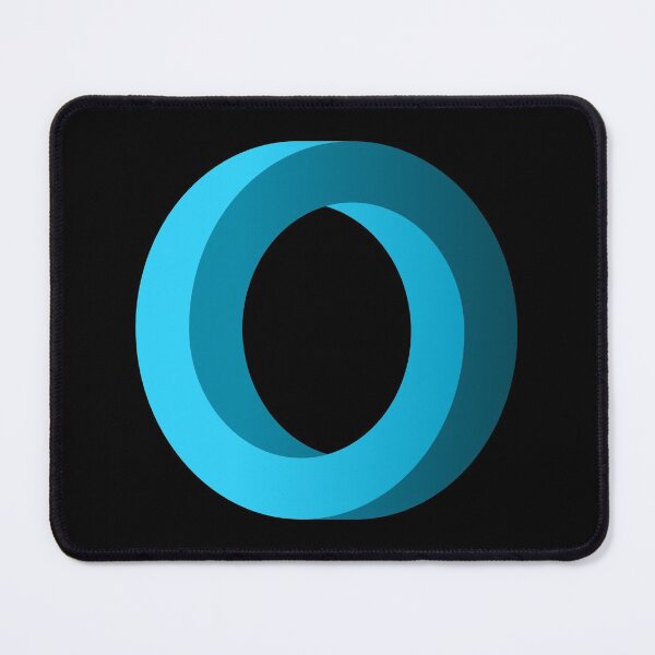 Item preview, Letter O. Impossible Circle Shape on black background.  designed and sold by TashaVector.