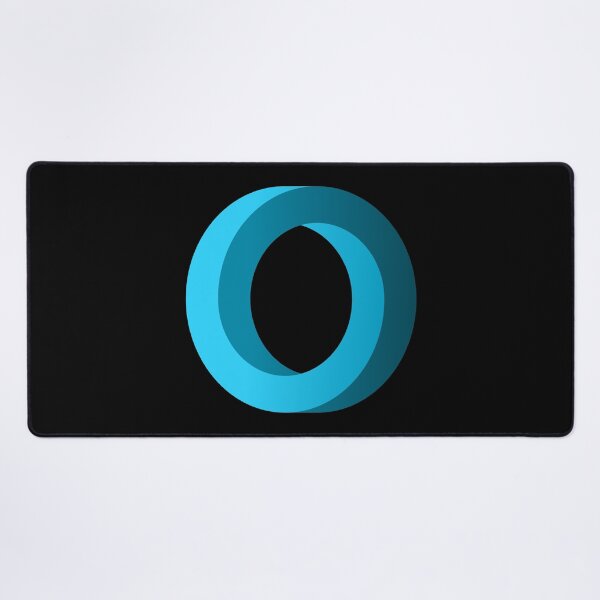 Item preview, Letter O. Impossible Circle Shape on black background.  designed and sold by TashaVector.
