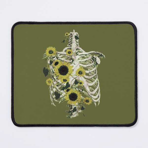 Item preview, Rib cage and flowers, ribcage, human skeleton art, vintage style designed and sold by Collagedream.