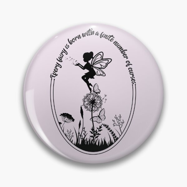 Item preview, Every fairy is born with a finite number of curses - black text and lavender purple - fairy core, cottage core - halloween - sage green designed and sold by hasbeenz.