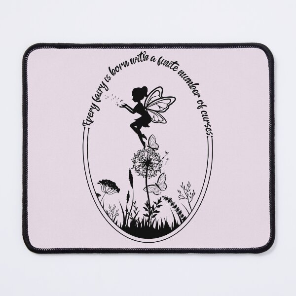 Item preview, Every fairy is born with a finite number of curses - black text and lavender purple - fairy core, cottage core - halloween - sage green designed and sold by hasbeenz.