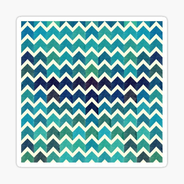 Watercolor Chevron Pattern IV Sticker