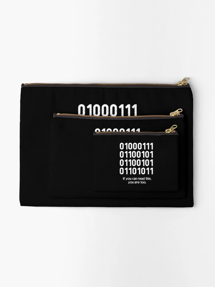 Thumbnail 2 of 4, Zipper Pouch, Read Binary Code Computer Coder designed and sold by caral8.