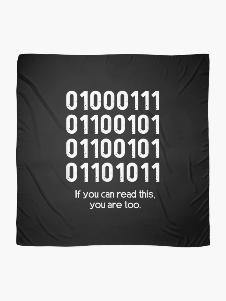 Thumbnail 2 of 3, Scarf, Read Binary Code Computer Coder designed and sold by caral8.