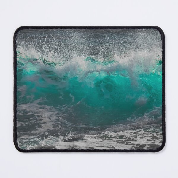 Item preview, Did someone say waves- black and white photo with a splash of blue designed and sold by ANikCreations.