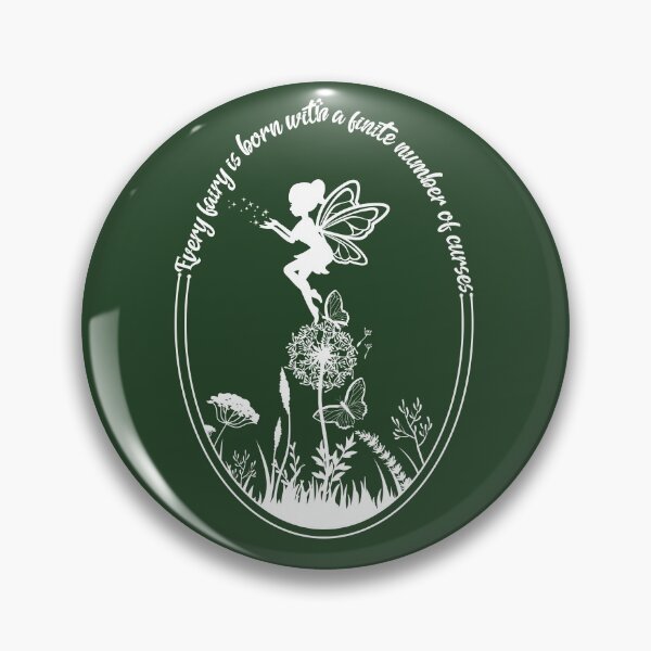 Item preview, Every fairy is born with a finite number of curses - white text and dark green- fairy core, cottage core - halloween designed and sold by hasbeenz.