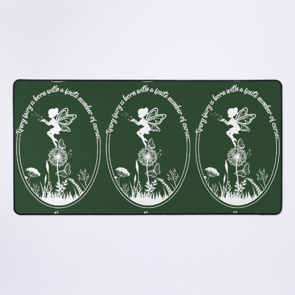 Item preview, Every fairy is born with a finite number of curses - white text and dark green- fairy core, cottage core - halloween designed and sold by hasbeenz.