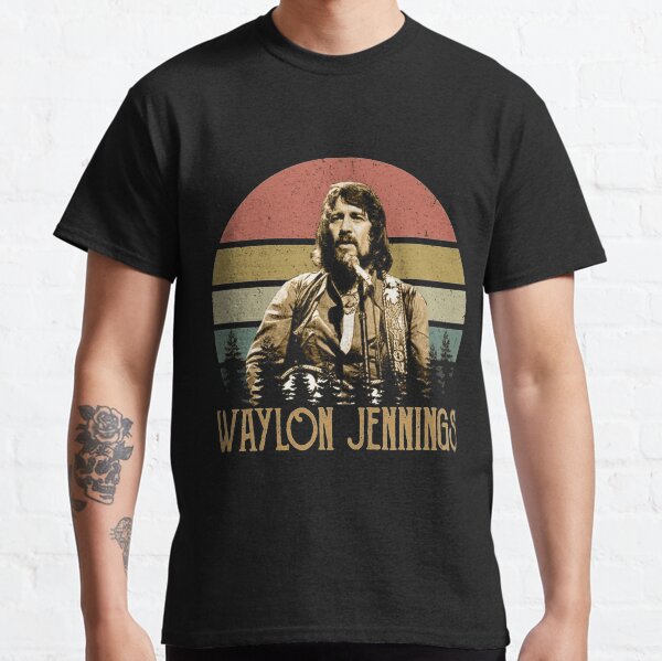 waylon jennings t shirt vintage