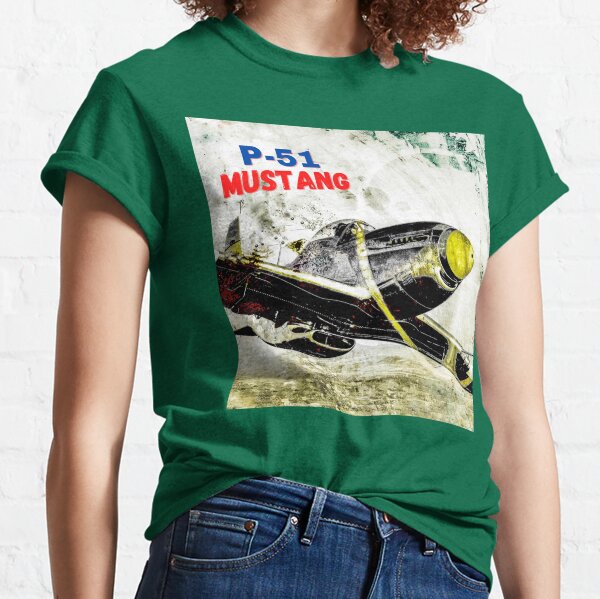 P-51 Mustang WWII Fighter Airplane Profile T-shirt