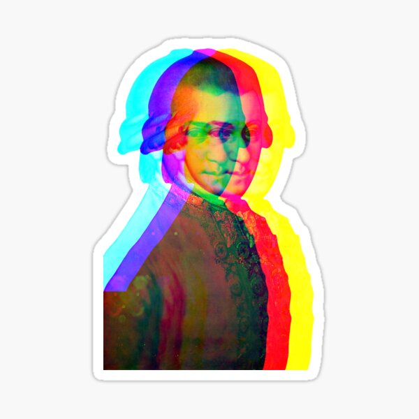mozart trace effect Sticker