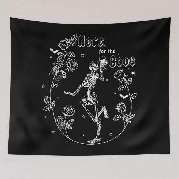 Item preview,  Just Here Boos Funny Skeleton Drinking Wine designed and sold by suzanso.