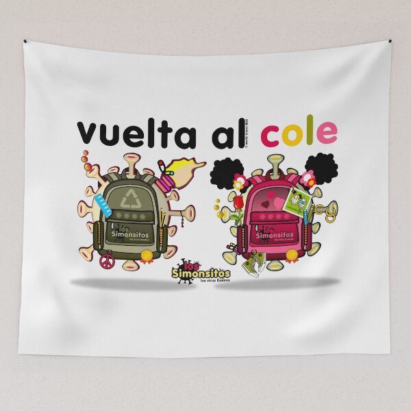 Item preview, Emma and Lola with their backpacks go back to school designed and sold by simonsitos.