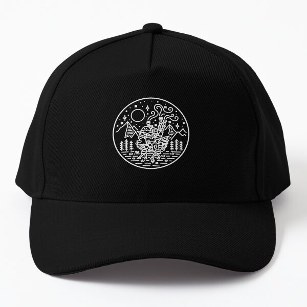 Howl's moving castle - white outline Baseball Cap