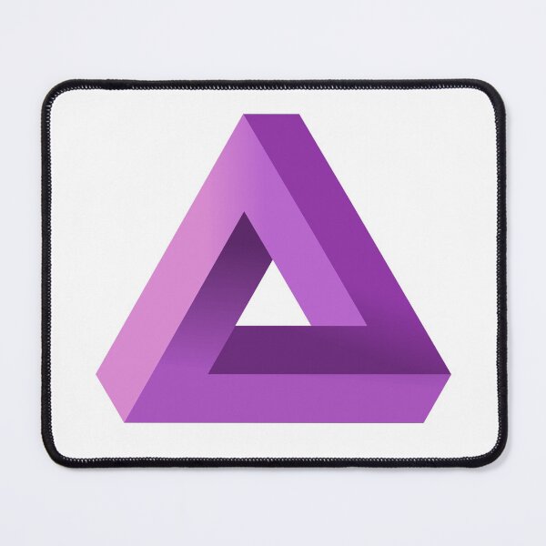 Item preview, Purple Impossible Triangle. Penrose Optical Illusion. designed and sold by TashaVector.