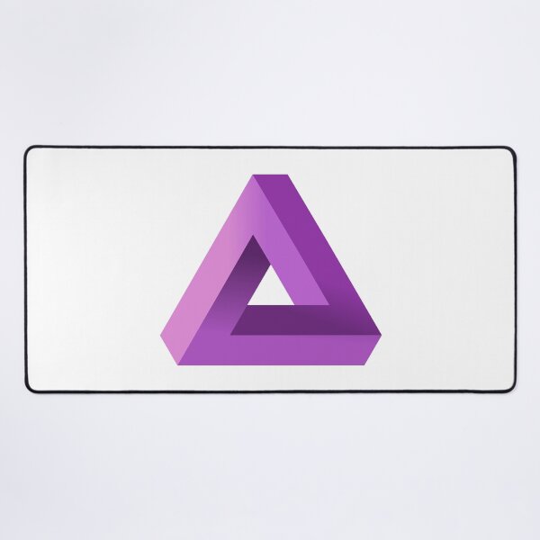 Item preview, Purple Impossible Triangle. Penrose Optical Illusion. designed and sold by TashaVector.