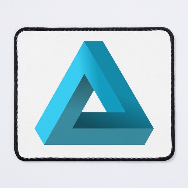 Item preview, Blue Impossible Triangle. Penrose Optical Illusion. designed and sold by TashaVector.