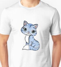 Animal Blue Cartoon Cat Feline Pet Unisex T-Shirt